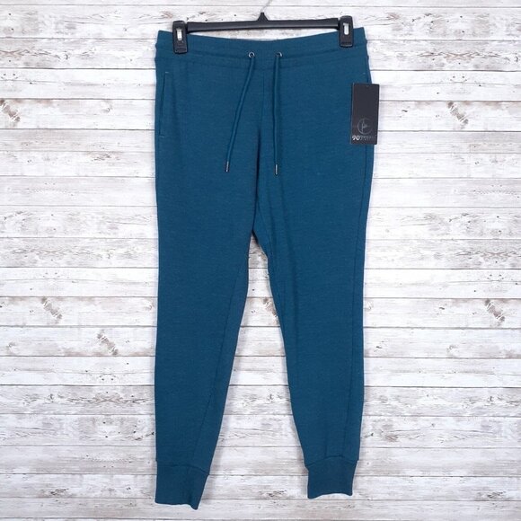 90 Degree by Reflex Womens Sweatpants S Vintage Teal 472A - Picture 1 of 4